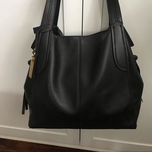 Vince Camuto black leather bag